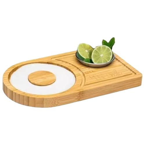 Rimmer aus Holz – Holztablett zum Einfassen von Cocktailbars, Zubehör für Getränke, Glaseinfassung, Margeritenglas | Cocktail-Set für Partys, Holztablett Paar