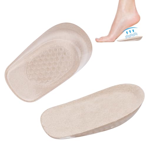 Höhe Erhöhung Einlegesohle Gel, 1 Paar Einlegesohlen mit Erhöhung, Fersenkissen für Damen und Herren, Höhe Erhöhen Fersen Einlegesohlen, Bequeme Height Increase Insole, 1,5CM