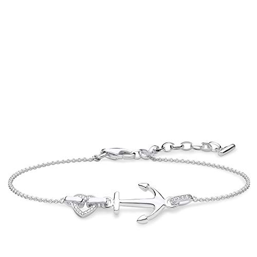 Thomas Sabo Damen Armband Anker mit Herz 925 Sterling Silber A1854-051-14-L19v