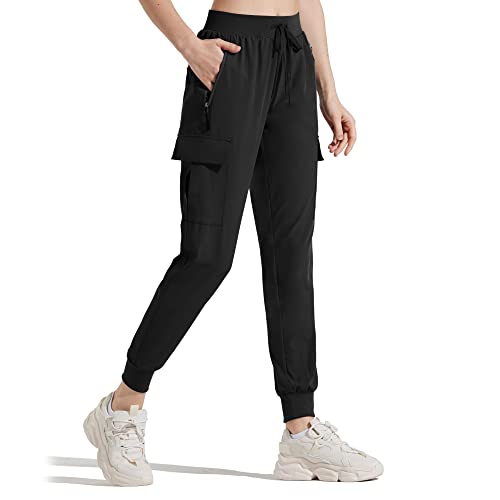 M MAROAUT Damen Wanderhose Cargohose Jogginghose, Leichte Trekkinghose Schnelltrocknend Outdoorhose für Sport und Freizeit