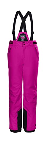 Killtec Mädchen Ksw 77 Grls Pnts Funktionshose Skihose mit abzippbarem Latz Schneefang und Kantenschutz, Neon Pink, 164 EU