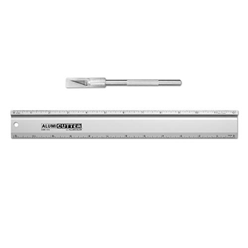 Alumicolor 1332-1 AlumiCutter Gerades Aluminium mit Klinge für Büro, Schule, Technik und Rahmen, 30,5 cm, silber, 12IN