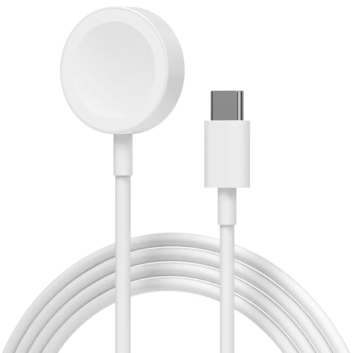 USB C Watch Ladekabel, MFi Zertifiziert Drahtlos Magnetisch Ladegerät für iWatch, 1m Uhr Kabel Type C Tragbare Ladestation Kompatibel mit Apple Watch Serie 10/9/8/7/6/5/4/3/2/1/Ultra/Ultra 2/SE