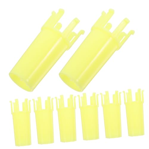 NUOBESTY 10St Strickwerkzeug für Gummibänder DIY Strickwerkzeug Gummiband Handwerk Kunststoff-Webstuhl Basteln mit Gummibändern Blumenwebstuhl Spulenwebstuhl zum Häkeln Webstühle Abs Yellow