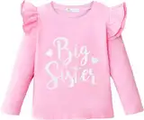 DHASIUE Big Sister Shirt für Kleinkind Baby Girl Outfits Promoted to Big Sis Ankündigung T-Shirt Kleinkind Mädchen Geschenke