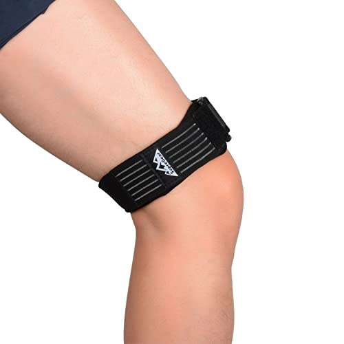 supregear Patella Kniebandage, ITB Bandage für Knie, Verstellbar Knee Strap Support, Bequem, Iliotibial, Atmungsaktiv, ITB-Kniebandage mit Zusätzlicher Kompression für Ilotibiales Band-Syndrom