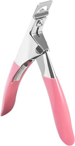 Nagelknipser Gelnägel, Stainless Tip Cutter mit Elegant Solid Rosa Gel Griff, Leicht zu Reinigender Nagelknipser für Kunstnägel, Scharfe Nail Clipper für Gel Nails, Diy Schönheitszubehör