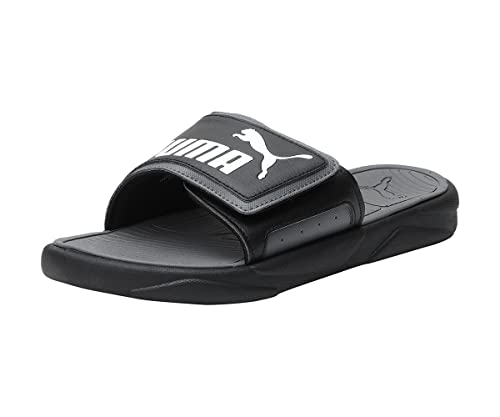 PUMA Unisex Royalcat Comfort Slide Sandal, Black Castlerock White, 46 EU