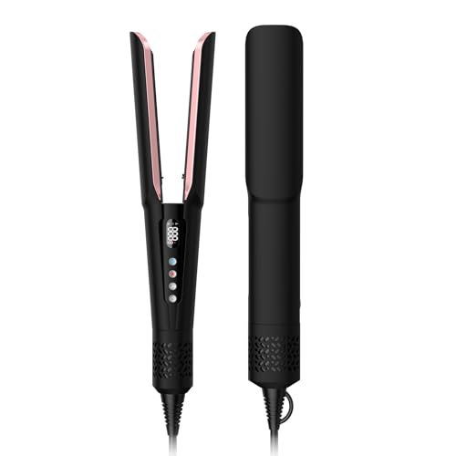 Air Haarglätter, Supgaliy Professionelles Ionen Glätteisen, Luft-Haarglätter für Haar Styling, weniger Haarbruch,mehr Glanz und Farbschutz, für mittellanges Haar (35-75) (Schwarz)
