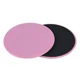 Fitness Disc Slides, 2 Stück Gliding Discs Slider Fitness Disc Übung Sliding Plate Sliding Discs Fitness Core Slider Workout für Fitnessstudio, Zuhause, Yoga, Pilates (Rosa)