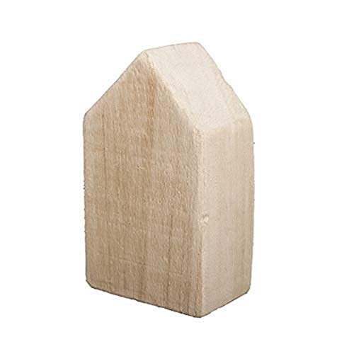 Rayher 62872505 Holzhaus, Holz, 8x5x13,5 cm, natur