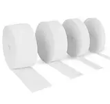 Agoer 20 Meter Gummiband Nähen Breit 10mm 20mm 30mm 40mm Weiß, 4 Stück Gummilitze Breit Gummibänder zum Nähen, Hosengummi für DIY Handwerk - 5 Meter/Stück