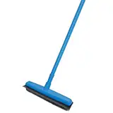 Peggy Perfect Gummibesen Rubber Broom mit Teleskopstiel - Profiqualität mit Abzieher. Haarentfernung, Tier-, Hunde-, Katzenhaare. Bodenbürste zur Reinigung von Teppichen und sämtlichen Bodenbelägen