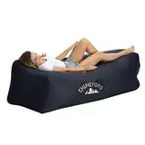 Chiniyoyo Aufblasbares Sofa, Aufblasbare Liege Luftsofa Air Lounger Hängematte Portabel, Aufblasbare Couch für Hinterhof See Strand Reisen Camping Picknick Musik Festivals Schwarz