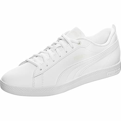 PUMA Damen Puma Smash Wns v2 L Low-Top Trainer, Puma White-Puma White, 39 EU