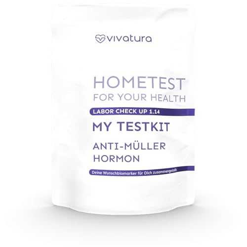 vivatura® AMH-Fertilitätstest für Zuhause – Anti-Müller-Hormon Bestimmung – Kinderwunsch Bluttest – Laboranalyse inklusive – diskret & einfach