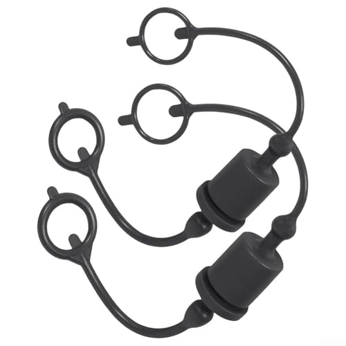 Staubschutzstecker für Hydraulikanschlüsse, 2 Sets hydraulischer Steckverbinder, Staubschutzstopfen-Set, hydraulischer Staubschutz, männlich und weiblich, Schnellverbindung, rote Abdeckung, verbunden