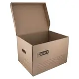 D.RECT 6 Stück Archivbox 2100 Lagerbox 431x333x294mm Klappdeckelbox Archivschachtel Aktenkarton Braun