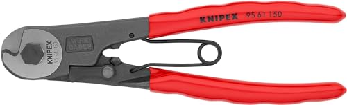 Knipex Bowdenzugschneider schwarz atramentiert, mit Kunststoff überzogen 150 mm 95 61 150