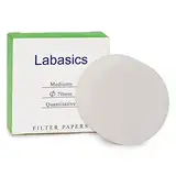 Labasics Quantitative Filterpapier Kreise, Zellulose Filterpapier mit 70mm Durchmesser und Einer Filtrationsgeschwindigkeit von 20 Mikron, Packung mit 100 Stück