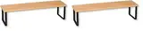 Kesper | Küchenregal, Material: Bambus, Metall, Maße: 55 x 13,5 x 15 cm, Farbe: Braun, Schwarz | 58807 (Packung mit 2)