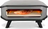 cozze - 90346 17" Gas Pizza Ofen | Pizzaofen mit Pizzastein | Gasgrill bis 400°Grad | mit 42,50 x42,50 cm Pizzastein | Geeignet für Terrasse, Balkon und Garten | 8kW, Black