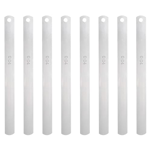 QUARKZMAN 8 Klingen Metrischer Stahl Fühlerlehre, 0,04mm Dicke Fülllehre, Offset-Ventile, Gitarrenlehre Messwerkzeug, für Spaltbreitenmessung Dicke Messung