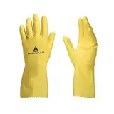 Deltaplus VE200JA06 Handschuhe Aus Latex Velourisiert, Gelb, Größe 6/7