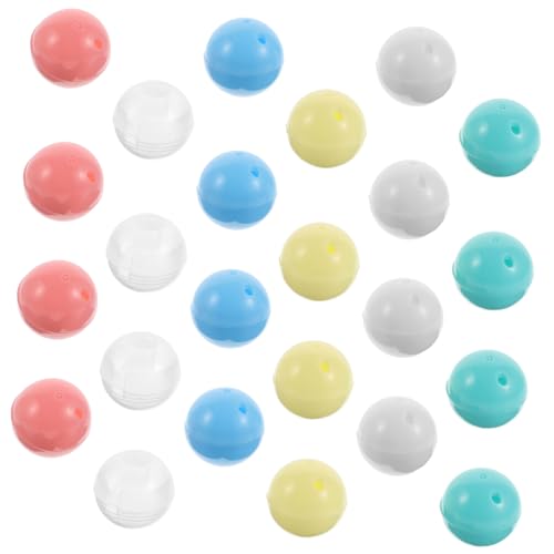 HEALSOPTHY 30Stücke Mini Automatenkapseln Leere Plastikkapseln für DIY Spielzeugfüllungen Runde Behälter Transparent für Kindergarten