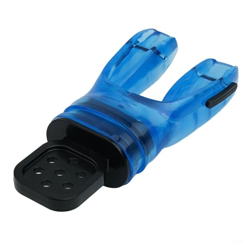 Tauchmundstück 2er Set, ergonomisches formbares Design für einen bequemen und sicheren Sitz auf Standard-Reglern (blau)