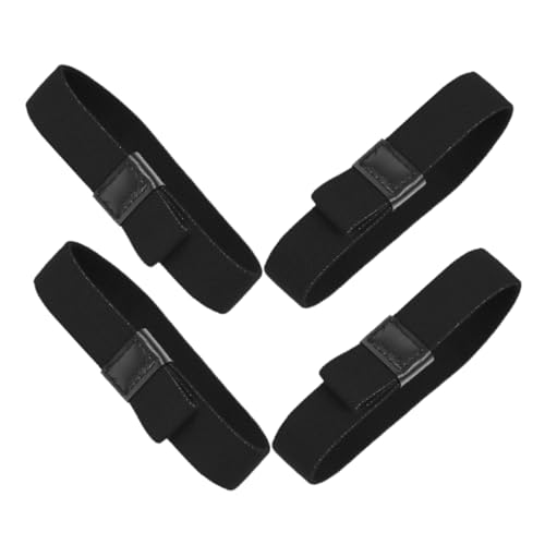 ABOOFAN 4 Stück Brotdose Mit Fester Umreifung Schwarzes Elastisches Armband Ärmelhalter Für Damen Hemdküste Armstrumpfbänder Für Frauen Kurzaufenthalte Für Männer Black Polyestergarn