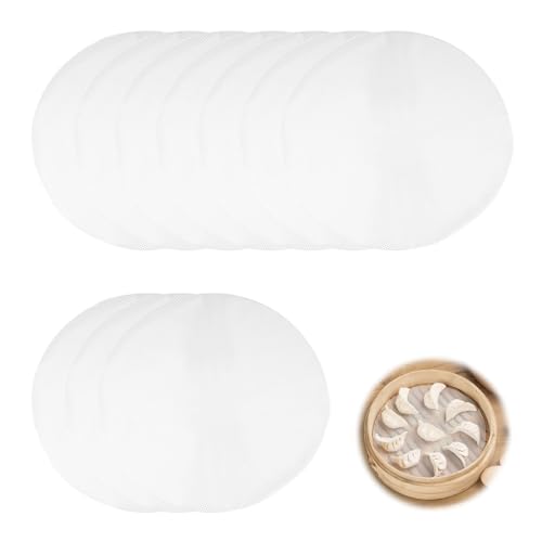 LNSYSNS Gebäck Mesh Brötchen Pad, 10 Stücke Runde Silikon-Dampfpads, 30 cm Runde Dämpfer Matte, Antihaft Silikon Dampfgarer Netz, Geeignet Für Dampfgarer, Dim Sum, Dampfbrötchen, Dampfknödel