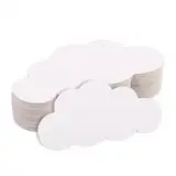 200stk Weiße Wolkenausschnitte, Doppelseitige Papierwolkenformen Gestanzte Wanddekoration Basteln Klassenzimmerdekoration Wandaufkleber für DIY-Pinnwand Kinderzimmerdekoration
