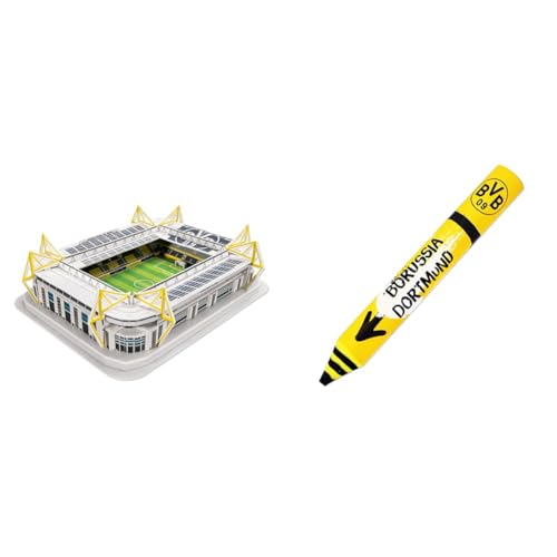 Borussia Dortmund BVB-3D-Stadionpuzzle, 74 Teile & BVB-Radiergummi-Stift