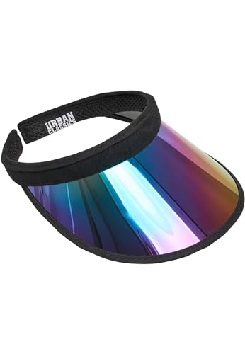 Urban Classics Unisex Holographic Visor Schirmmütze, Mehrfarbig (black/multicolour 00466), Einheitsgröße EU