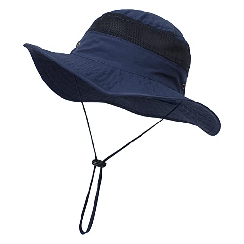 Fischerhut Cap Kinder Snapback Kappe Kinder Jungen Bucket Hat Kinder Mützen Fischer Hut Jungen Mädchen Fischermütze Anglerhut Sonnenhut (DE/NL/SE/PL, Numerisch, 48, Navy Blau)