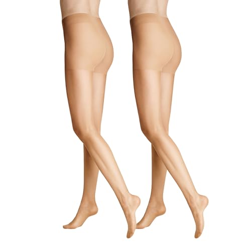 Hudson Damen Lilly Lafina Strumpfhose, 15 DEN, 2er Pack, Beige (Make-up 0019), 36-40