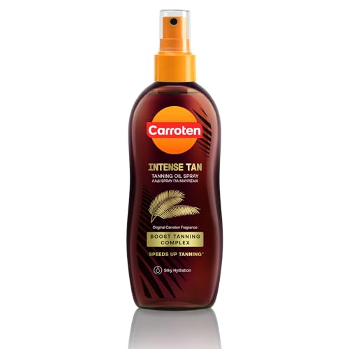 Carroten Intensive Tanning Oil LSF 0, 150 ml - Bräunungsbeschleuniger mit Karotten- und Kokosnussöle - Veganes Bräunungsöl mit Vitaminen A & E