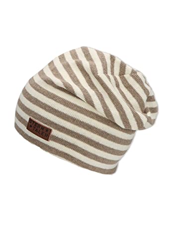 Sterntaler Unisex Slouch Streifle Beanie-Mütze, Ecru, 53