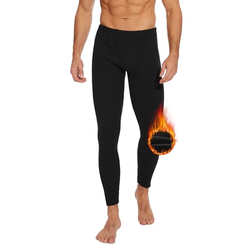 AKKQHH Thermo Unterhosen Herren Lange Warm Thermohose Männer Thermounterwäsche Winter Skiunterwäsche Fleece Funktionsunterwäsche Unterwäsche Hose