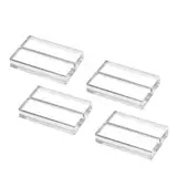 UKCOCO 4 Stück klarer Sitzständer für Mini klein Willkommen Rezeption Transparente Kartenhalter Acrylstand mit Schlitz Transparente Acrylständer Tischnummernhalter aus Acryl Acrylhalter