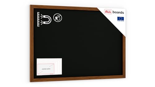 ALLboards Kreidetafel MAGNETISCH mit lackiertem Holzrahmen 100x80cm, Schwarz, Schreibtafel, Kreide, Gastro Tafel Magnetisch, Kreidetafel zum aufhängen, Wand Tafel Holz, Tafel gastronomie Magnetisch