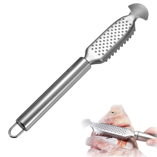 Fischentschupper,Fischschuppen Entferner,Entschupper Für Fisch, Fischentschupper Edelstahl,3-In-1 Multifunktionaler Fischschuppenschaber,Für Sezieren Und Reinigen Der Inneren Organe Von Fischen