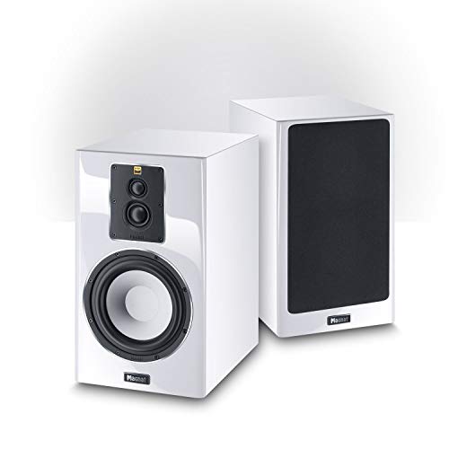 Magnat Signature 703, weiß, 1 Paar - dynamischer 3-Wege Regal-Lautsprecher mit edler Hochglanz-Front für fantastischen Stereo- und Heimkino-Sound