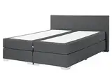 Beliani Boxspringbett Polyester in Dunkelgrau 160x200cm modernes Polsterbett Hotelbett