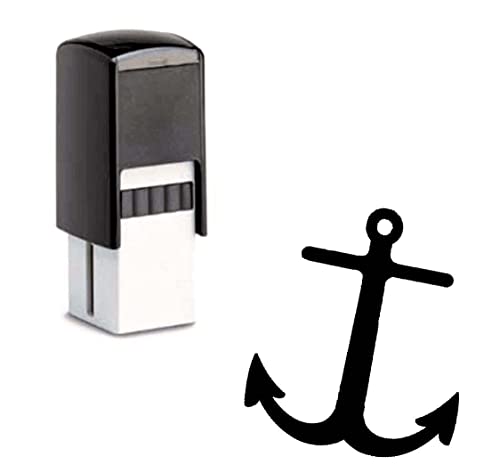 Bonuskartenstempel mit Motiv Anker - Stempel inkl. Stempelkissen für Bonuskarte Rabattkarte Kundenkarte 10 x 10 mm