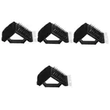 ULTECHNOVO 4 Stück Grillreinigungsstahlbürste Korb Ofen Platte Holzkohle Gestell Netz grillputz bürste grill-reinigungsbürste Grillbürste zur Grillreinigung Küchenreinigung Eisendraht Black