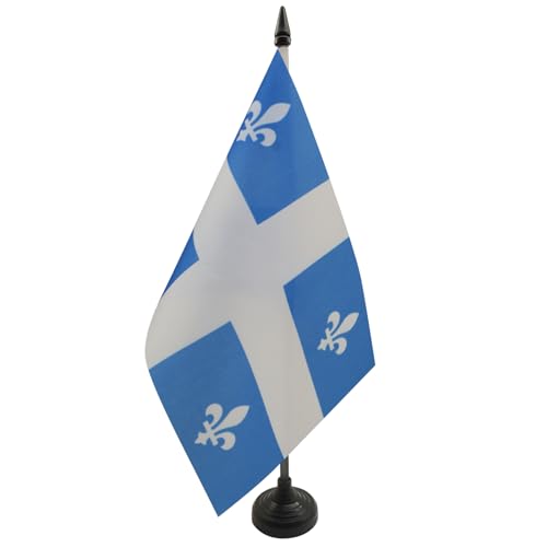 AZ FLAG - Tischflagge Quebec - 21x14 cm - Quebec Tischfahne 14 x 21 Cm - Flaggen