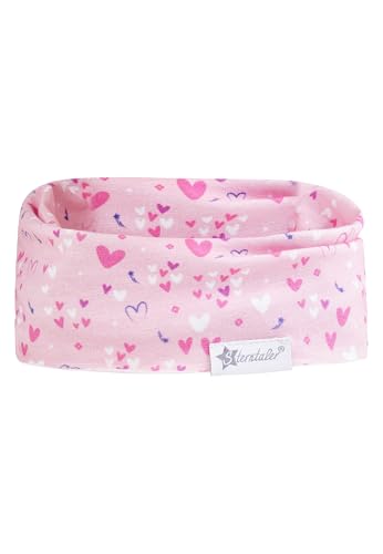 Sterntaler Schlauchschal Herzchen - Loop Schal aus Flammgarn Jersey mit niedlichem Herzchen Print - Halstuch - hautsympathischer Baby und Kinder Halswärmer - Mädchen Bekleidung - puderrosa, Größe 1