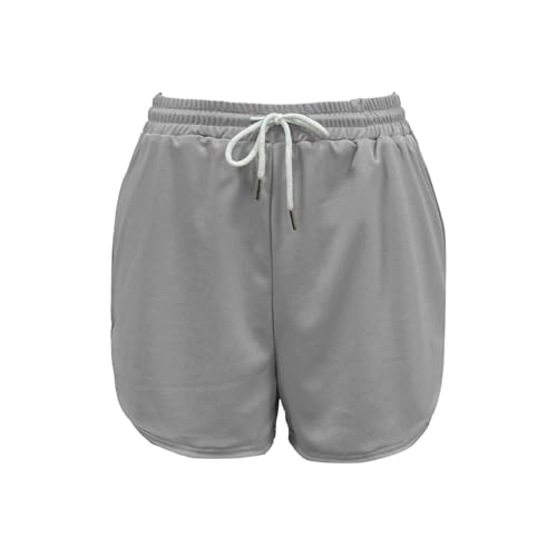 Generisch , modische, Bequeme, lässige Sporthose für den Alltag, hohe Taille, vielseitig, ideal für Sommer Freizeit (Grey, XXL)